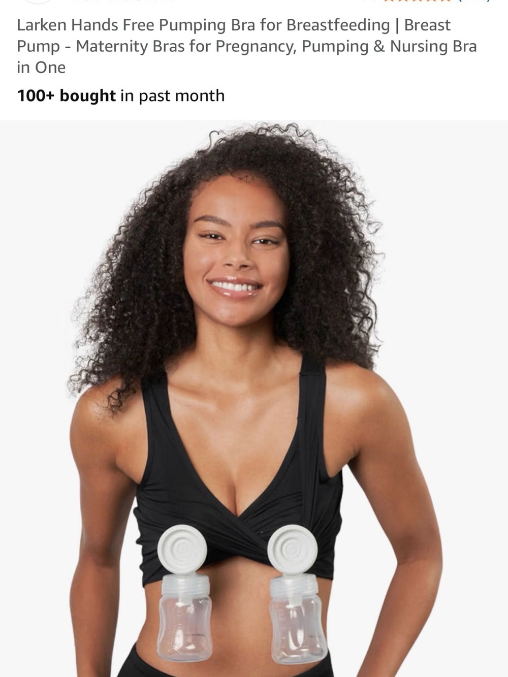 Larken Hands-Free Pumping Bra — Black